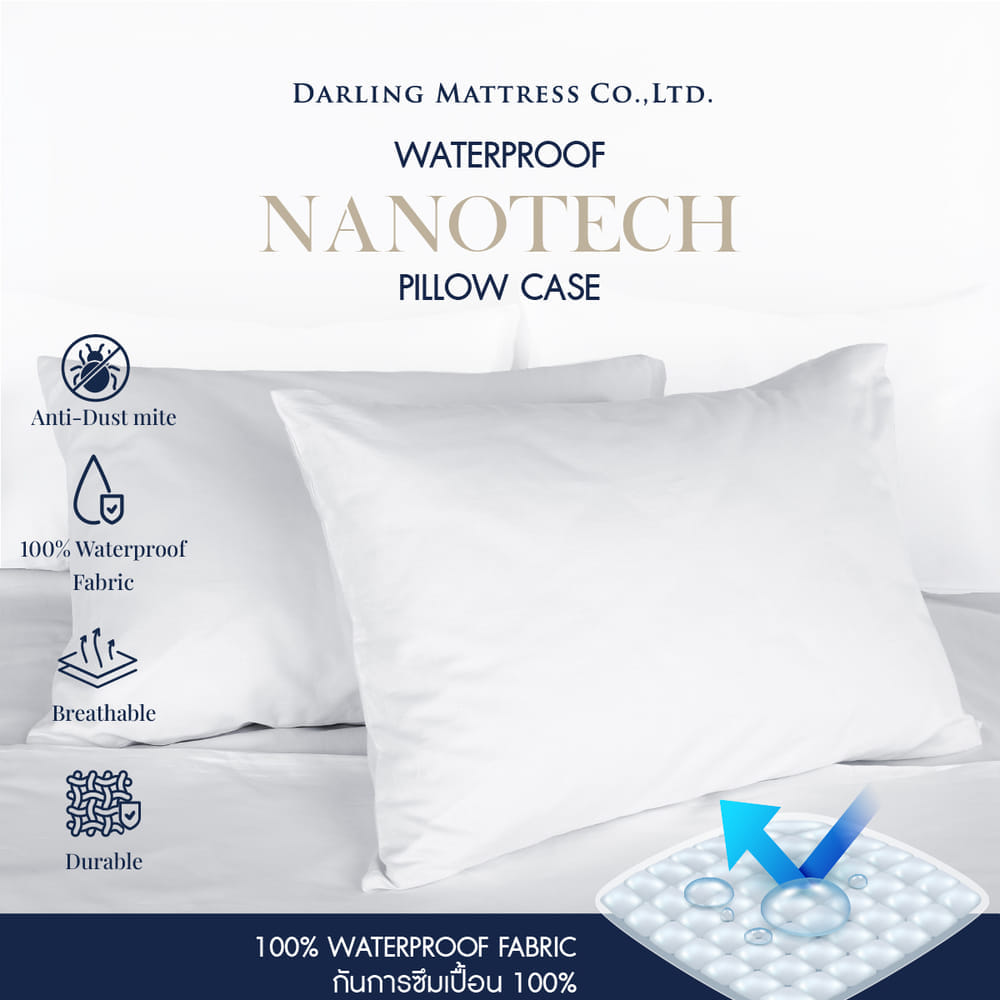 ปลอกหมอนหนุน DARLING MATTRESS รุ่นกันน้ำลาย แพ็คคู่_6